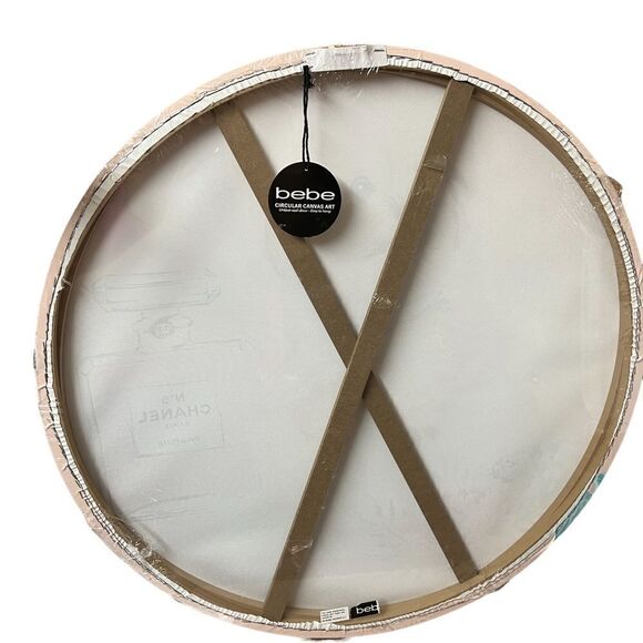 Bebe Circle Wall Art Dog Floral Perfume Girly Baby Shower Puppy Gender Reveal‎ - Picture 5 of 5